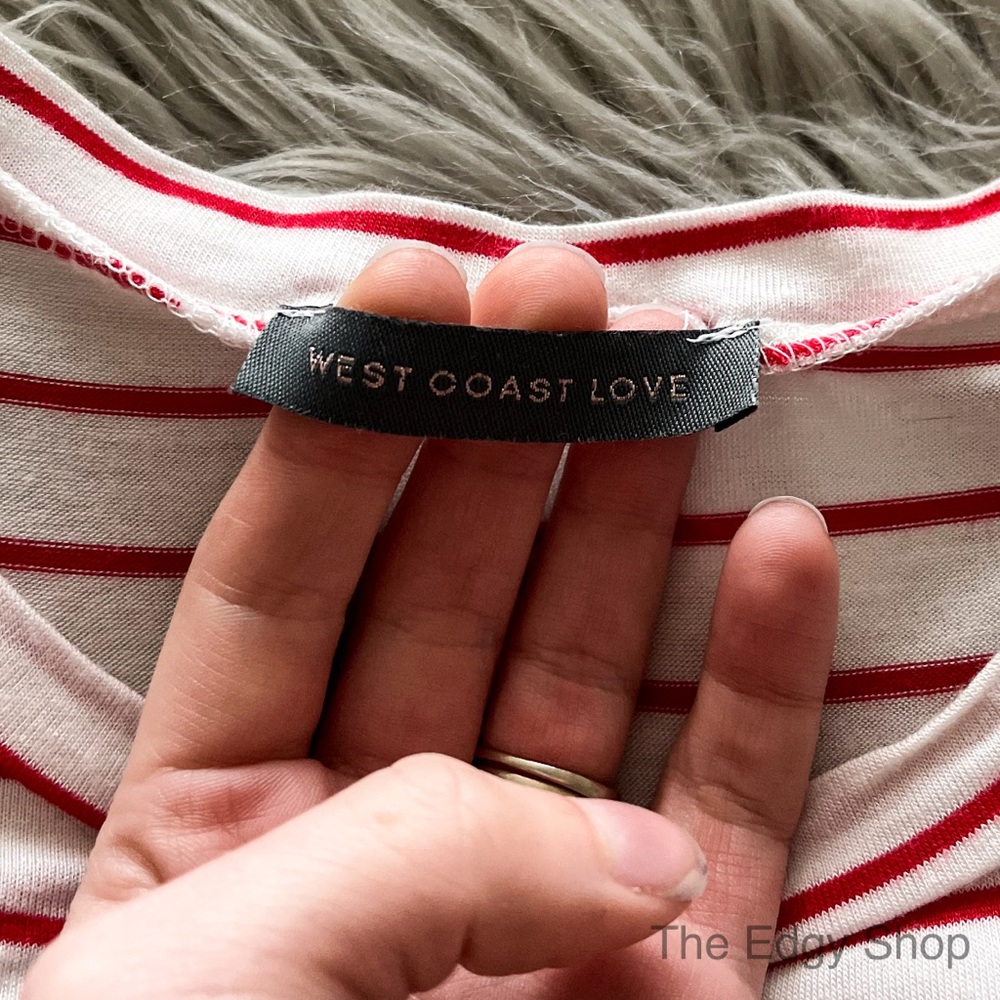 Charlotte Russe | West Coast Love Striped Crop Tee - Picture 4 of 6
